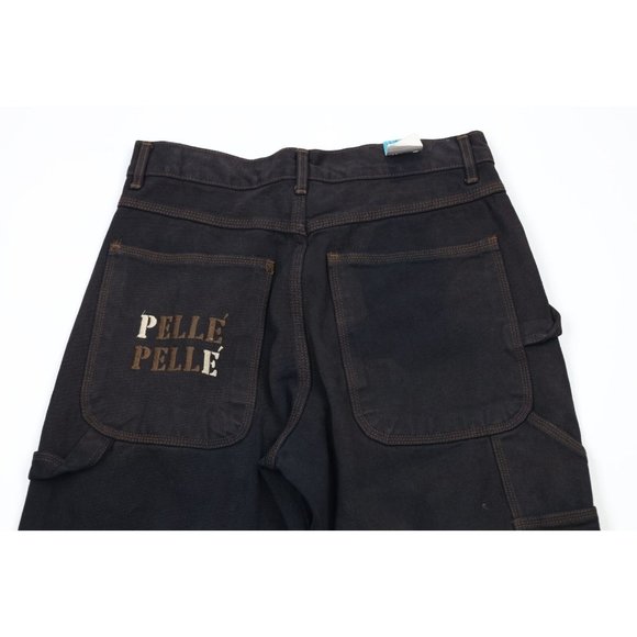 NOS Vtg 90s Pelle Pelle Mens 32x34 Spell Out Hip Hop Baggy Fit Big Pocket Jeans - Picture 8 of 12